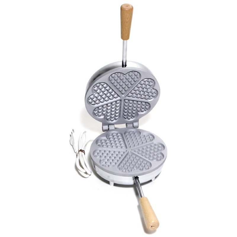 Cod.8050300 Biscottiera Elettrica Tonda - Stampo Ferratelle Medio 5 Cuori - CBE