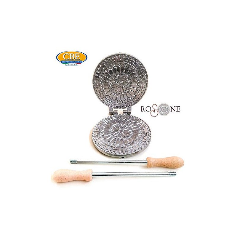 Cod.2090100 Biscottiera Manuale Tonda - Stampo Ferratelle Rosone Grande - CBE