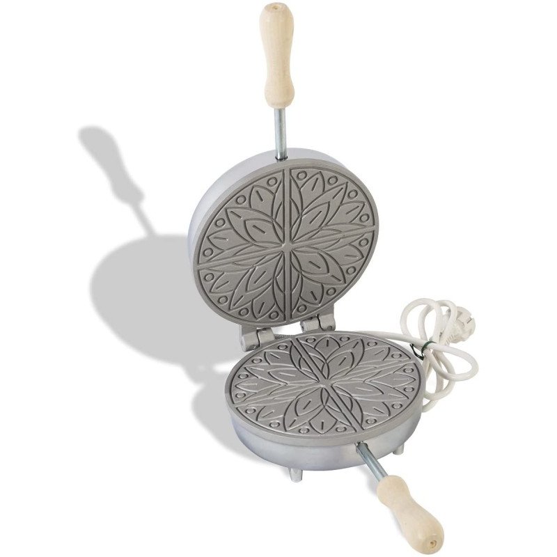 Cod.8045100 Biscottiera Elettrica Tonda - Stampo Ferratelle Fino 4pz 2 Fiori - CBE
