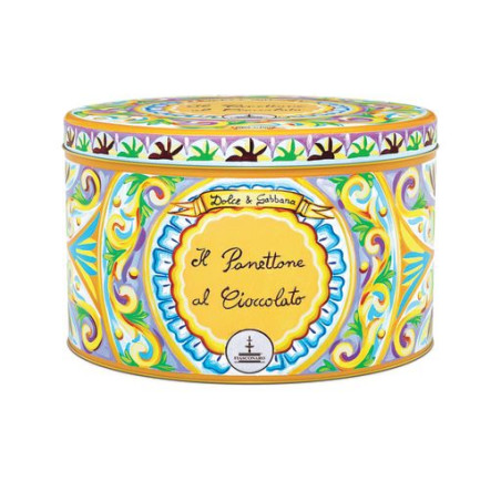 Panettone ai 2 Cioccolati, confezione Dolce e Gabbana - 500 g - Fiasconaro