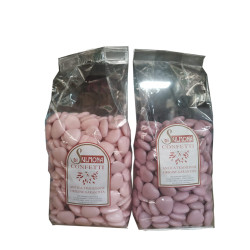Sulmona Confetti - Chocolate Hearts, Pink - Bag 1000 g