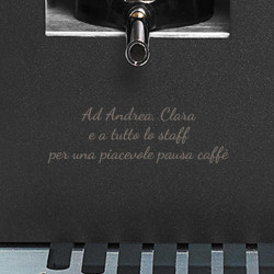 Dedica personalizzata su macchina Aroma PLUS
