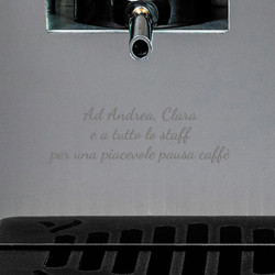 Dedica personalizzata su macchina Aroma PLUS