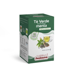 18 Cialde Tè verde aromatizzato menta bio  - Sandemetrio