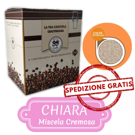 110 Cialde ESE 44mm - Chiara, Miscela Cremosa - 99 Caffè