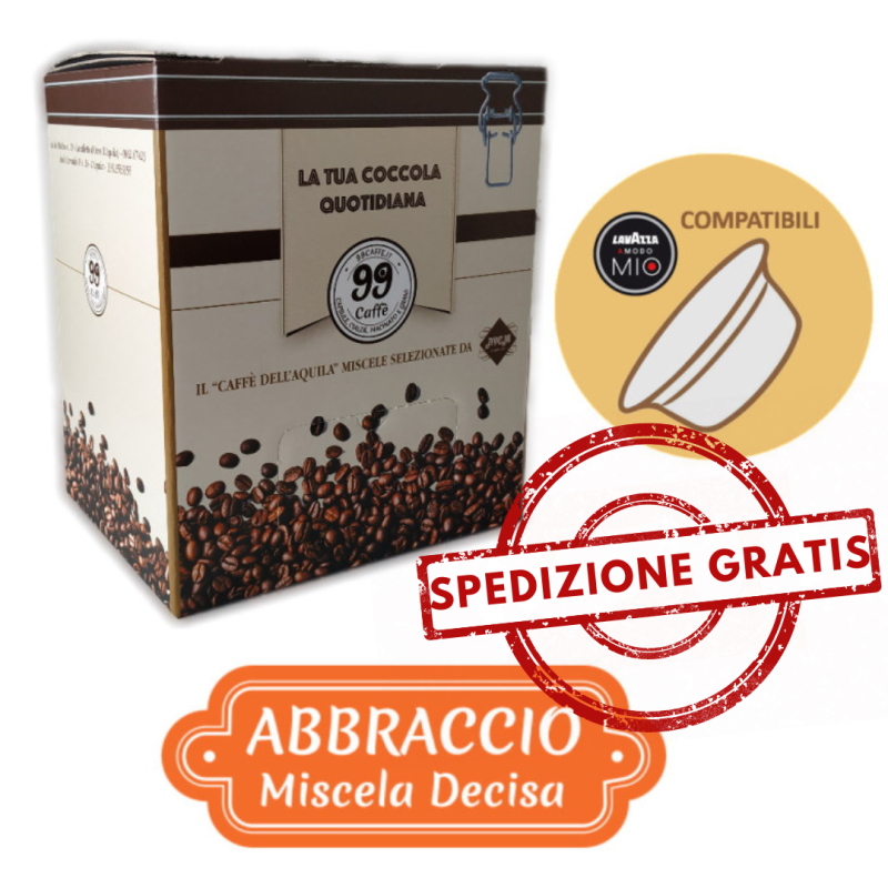 80 Capsule comp. Lavazza a Modo Mio - Abbraccio, Miscela Decisa - 99 Caffè 80 Capsule comp. Lavazza a Modo Mio - Abbraccio, Miscela Decisa - 99 Caffè