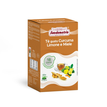 18 Filtri Tè gusto curcuma limone e miele - Sandemetrio