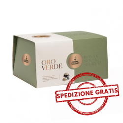 Fiasconaro - Panettone Oro Verde ricoperto di cioccolato bianco e pistacchi 1Kg
