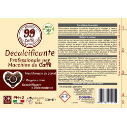 Decalcificante Liquido Professionale  per Macchinette - 300ml - 99 Caffè