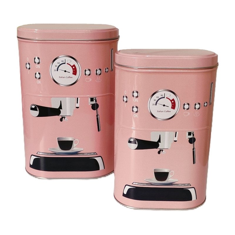 Contenitore Caffè in Latta Decorata – Ideali per la Cucina