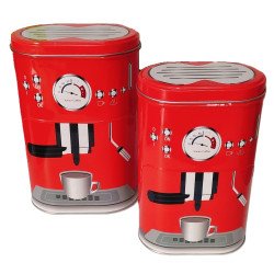 Contenitore Caffè in Latta Decorata – Ideali per la Cucina