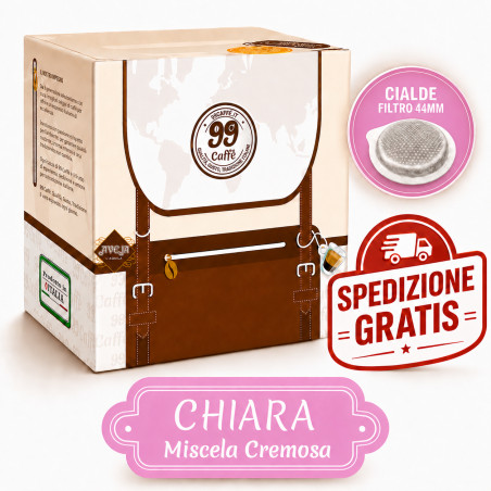 110 Cialde ESE 44mm - Chiara, Miscela Cremosa - 99 Caffè