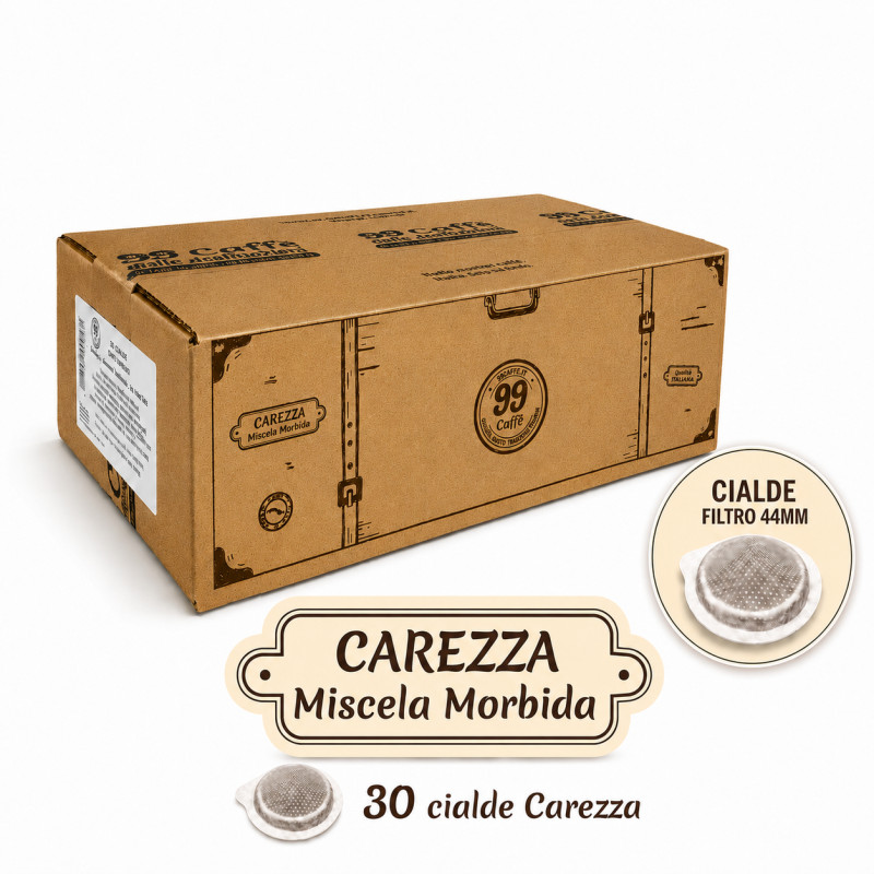 30 Cialde ESE 44mm - Carezza, Miscela Delicata - 99 Caffè