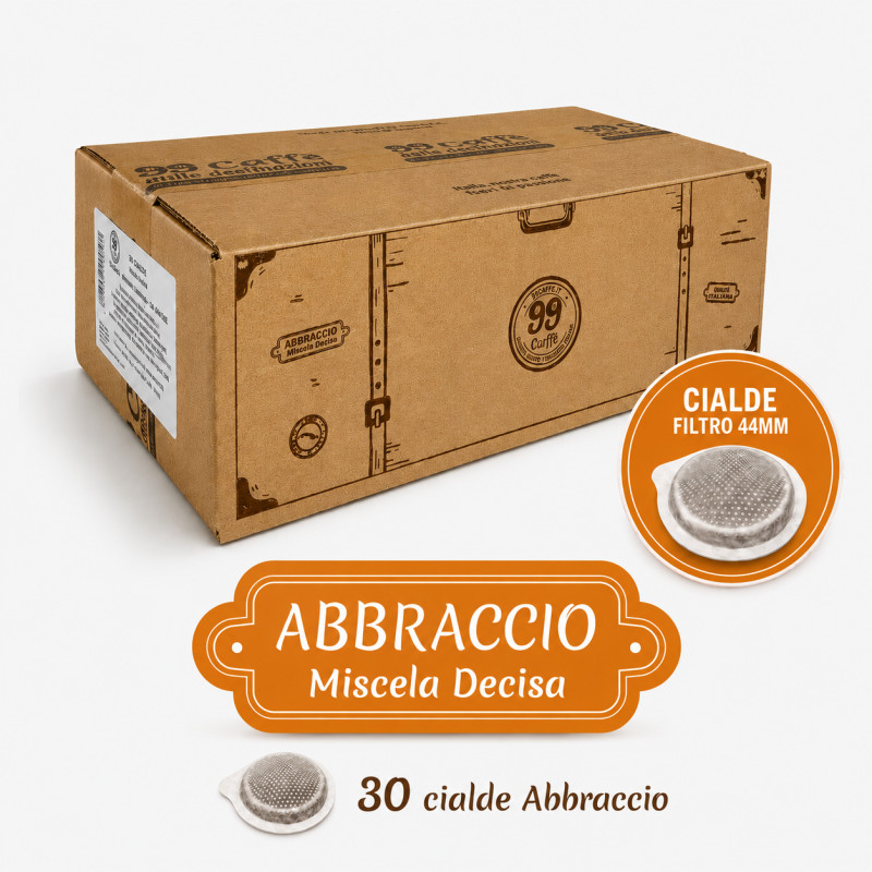 30 Cialde ESE 44mm - Abbraccio, Miscela Decisa - 99 Caffè