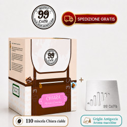 130 Cialde ESE 44mm - Chiara + Griglia Aroma in Acciaio - 99 Caffè
