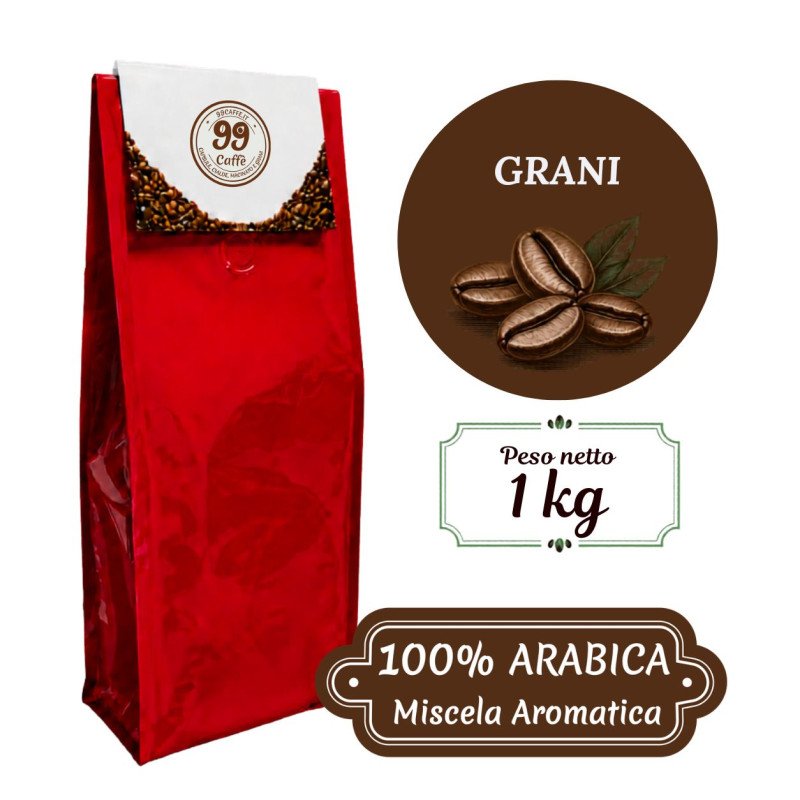 100% Arabica 99 Caffè Grani 1kg