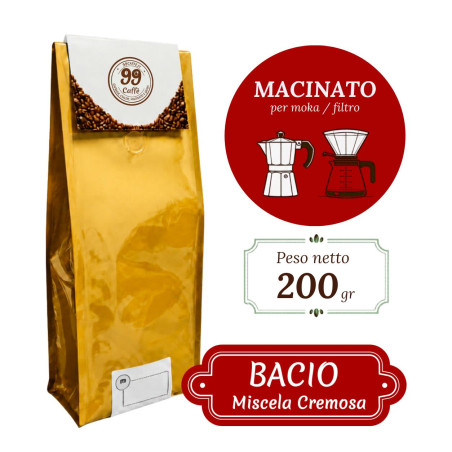 Bacio 99 Caffè Macinato 200g
