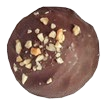 A single Sogno with dark chocolate and chopped hazelnuts