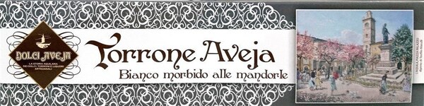 Confezione del Torrone Aveja bianco morbido alle mandorle