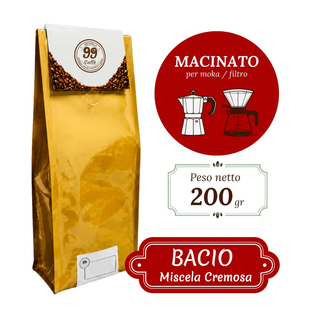 Macinato 200g Bacio